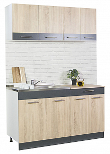 KITCHEN SET SARONA 140.02CM, SONOMA/ANTHRACIT