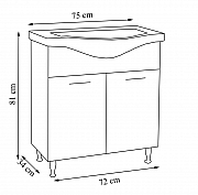 BAZA SI LAVOAR SERIA 153, 75CM ALB_3