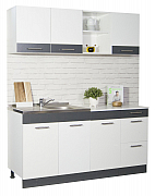 KITCHEN SET SARONA 160.01CM, WHITE/ANTHRACIT_0