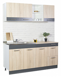 KITCHEN SET SARONA 160.01CM, SONOMA/ANTHRACIT