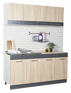 KITCHEN SET SARONA 160.02CM, SONOMA/ANTHRACIT