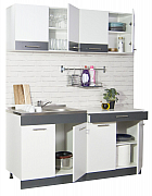 KITCHEN SET SARONA 160.02CM, WHITE/ANTHRACIT_1