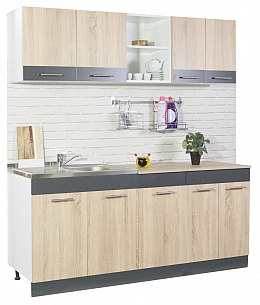 KITCHEN SET SARONA 180.01CM, SONOMA/ANTHRACIT