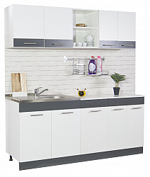 KITCHEN SET SARONA 180.01CM, WHITE/ANTHRACIT