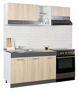 KITCHEN SET SARONA 180.02CM, SONOMA/ANTHRACIT