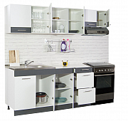 KITCHEN SET SARONA 220CM CABINET HOOD, WHITE/ANTHRACIT_1