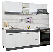 KITCHEN SET SARONA 220CM CABINET HOOD, WHITE/ANTHRACIT_0