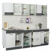 KITCHEN SET SARONA 220.01CM, WHITE/ANTHRACIT_1