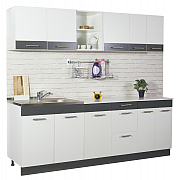 KITCHEN SET SARONA 220.01CM, WHITE/ANTHRACIT_0