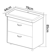 BAZA SI LAVOAR SERIA 501, 80CM SERTARE ALB_4