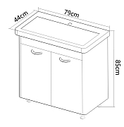 BAZA SI LAVOAR SERIA 501, 80CM ALB_3