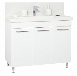 BASE AND WASHBASIN SERIES 754, 100CM, WHITE