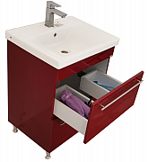 MDF BASE AND WASHBASIN, SERIES 754, 60CM, DRAWERS, BORDO_2