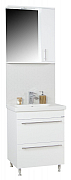 MDF BASE AND WASHBASIN, SERIES 754, 65CM, DRAWERS, WHITE_3