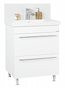 MDF BASE AND WASHBASIN, SERIES 754, 65CM, DRAWERS, WHITE_0