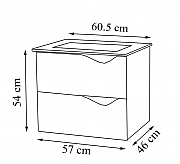 BAZA MDF SI LAVOAR SERIA 797 60CM, SUSPENDATA CU SERTARE,  ALB_5