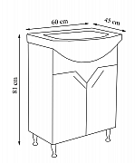 BAZA MDF SI LAVOAR,SERIA 102, 60CM, ALB_4