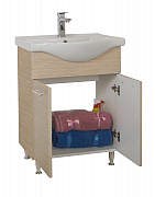 MDF BASE AND WASHBASIN SERIES 153, 60CM, BEECH_1