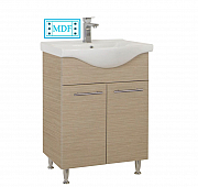 MDF BASE AND WASHBASIN SERIES 153, 60CM, BEECH_0