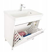 MDF BASE AND WASHBASIN, SERIES 270, 60CM, LAUNDRY BASKET, WHITE_0