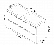 BAZA SI LAVOAR SERIA 286 120CM SUSPENDAT SERTARE ALB_5