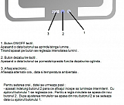 OGLINDA CU ILUMINARE LED,  FUNCTIE DEZABURIRE, CEAS SI TERMOMETRU, MD1, 80*60CM_3