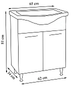 BAZA MDF SI LAVOAR SERIA 153, 65CM, CAPUCINO_3