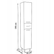 KIT COLOANA SERIA 010, MDF VOPSIT ALB_3