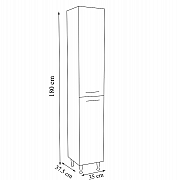 Tall cabinet kit  series 016, White_4