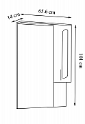 OGLINDA SERIA 010, 65CM ALB_3