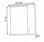 OGLINDA SERIA 144, 65CM ALB_2