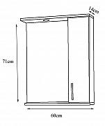 MDF MIRROR, SERIES 037–60CM, ZEBRANO_2