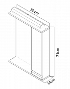 OGLINDA MDF, SERIA 786-55CM, ALB_2