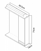 OGLINDA MDF, SERIA 786-65CM, ALB_2