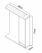 OGLINDA MDF, SERIA 786-70CM, ALB_2