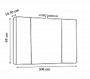 KIT OGLINDA SERENA 100CM ALB_2