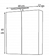 OGLINDA QUATTRO 60CM WENGE_3