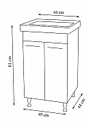 BAZA SI LAVOAR SERIA 501, 60CM ALB_4