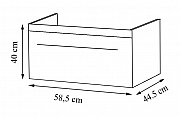 BAZA MDF SERIA 404, SUSPENDATA CU SERTAR, 60CM, ALB_2