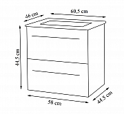 KIT BAZA SI LAVOAR SERIA 757, 60CM, SUSPENDAT CU SERTARE, ALB_3