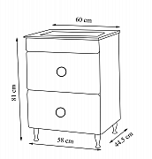 BAZA SI LAVOAR SERIA 780, 60CM, NEGRU_5