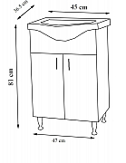 BASE AND WASHBASIN SERIES 101, 45CM, WHITE_2