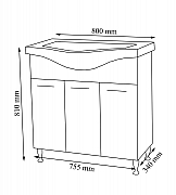 KIT BAZA MDF SI LAVOAR SERIA 153, 80CM, ALB_3