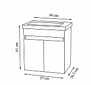 BAZA SI LAVOAR SERIA 286, 60CM, SUSPENDATA, ALB_3