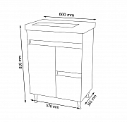 BAZA SI LAVOAR SERIA 288, 60CM ANTRACIT_2