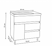 BAZA SI LAVOAR SERIA 288, 80CM NEGRU_4