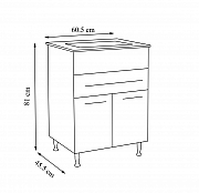 BAZA SI LAVOAR SERIA 765, 60CM, ALB_4