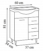 BAZA MDF SI LAVOAR, SERIA 153, 60CM, SERTARE, ALB_3