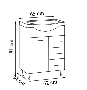 BAZA SI LAVOAR SERIA 153, 65CM SERTARE ALB_3