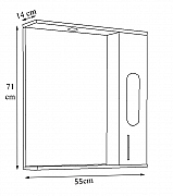 OGLINDA SERIA 177, 55CM ALB_4